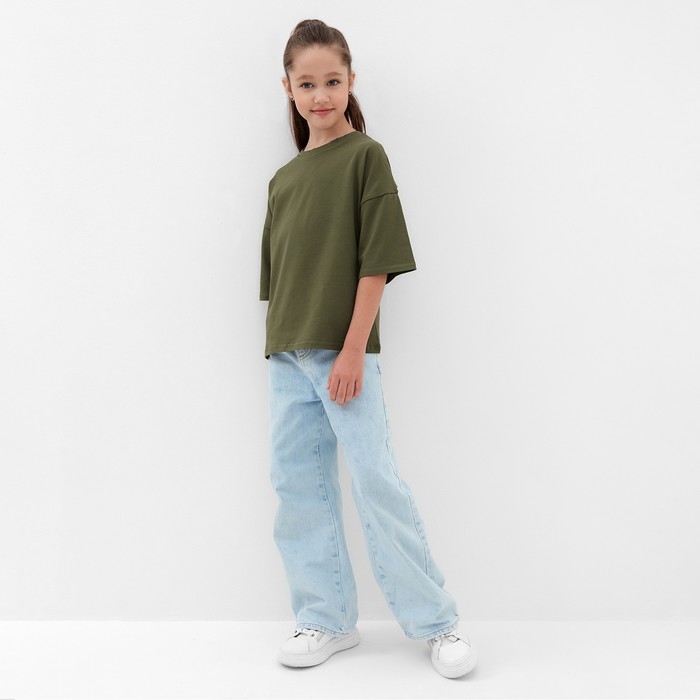 Футболка детская MINAKU цвет хаки, рост 116 см