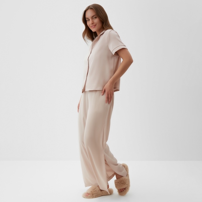 Пижама женская (рубашка и брюки) KAFTAN р. 44-46, пудровый Пижама женская (рубашка и брюки) KAFTAN р. 44-46, пудровый