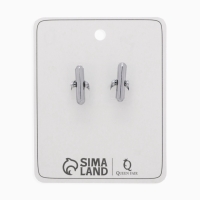 Запонки нержавеющая сталь &laquo;Прямоугольник&raquo; с точечным нанесением, цвет серебро