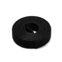 Лента-липучка для проводов 1000&times;10&times;1.5 мм ТУНДРА, чёрная, 1 шт.