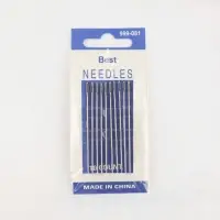 Иглы швейные, d=1.03 мм, 5.6 см, с золотым ушком, 10 шт.