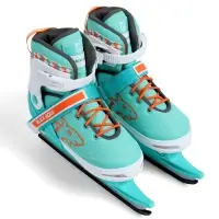 Коньки детские раздвижные BlackAqua, р. 27-30, для фитнеса, мятные, оранжевые