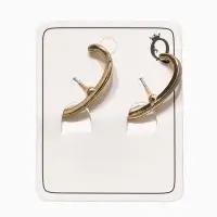 Серьги металл "Минимализм" петля, цвет золото