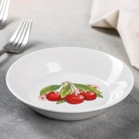 Тарелка фарфоровая &laquo;Вишня&raquo;, d=14 см