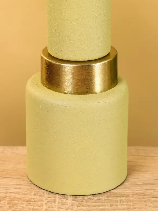 Подсвечник на 1 свечу текстурный &laquo;Оливковый&raquo;, 10.5&times;10.5&times;19.5 см