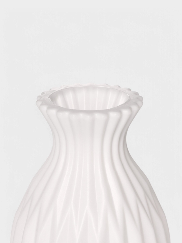 Ваза для цветов Relief, пластик, 11.5×8×17 см, белая Ваза для цветов Relief, пластик, 11.5×8×17 см, белая