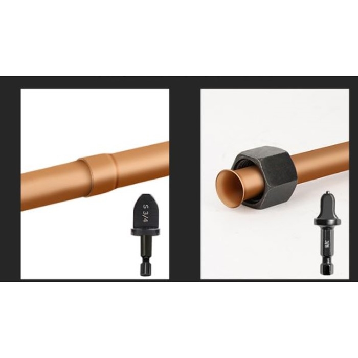 Набор насадок на шуруповерт ТУНДРА, расширитель медных труб, 1/4-3/8-1/2-5/8-7/8-3/4, 6 шт.   934667