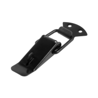 Замок-защелка на ящик, 6,5 см, железный, цвет черный, с проушиной, 4 шт