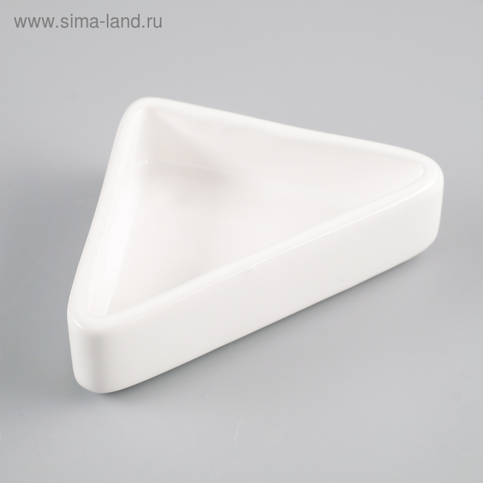 Миска керамическая для грызунов угловая 75 мл  9,5 х 6 х 2 см, белая