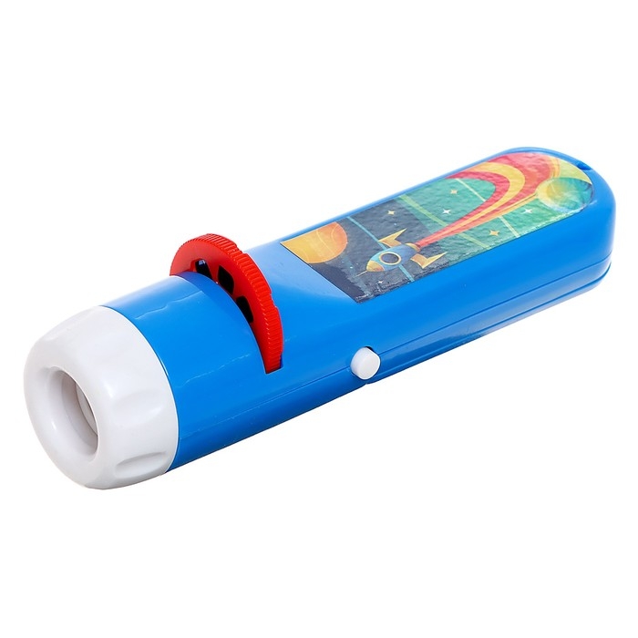 Проектор-фонарик &laquo;Полёт в космос&raquo;, 6 слайдов, 48 картинок, цвет синий