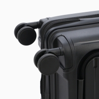 Чемодан 20", PP, 38*22*56, отд на молнии, отд/ноут, код замок, 4 колеса, черный