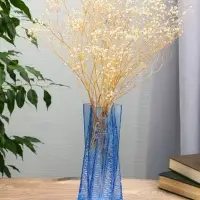 Ваза стекло настольная "Флоранс" 25х11х9 см, голубой