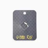 Зажим для платка "Узоры" круг, цвет белый в серебре