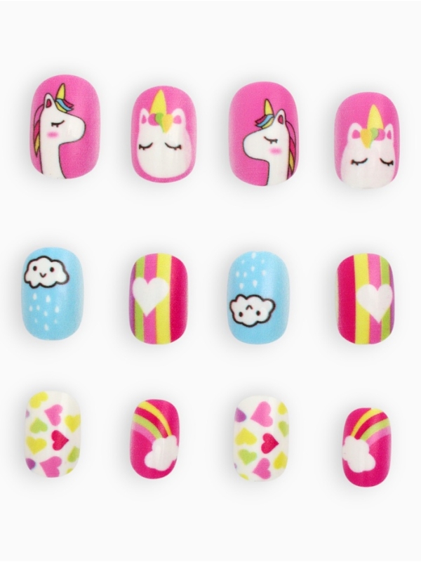 Детские накладные ногти "Мечта единорога", 12 шт