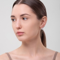 Клипсы &laquo;Вечеринка&raquo; крупные кристаллы, цвет белый в золоте