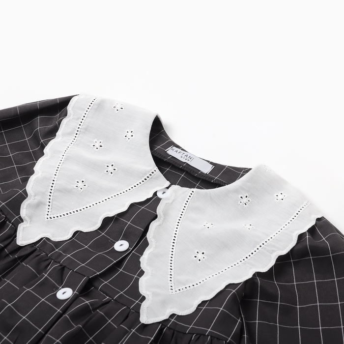 Платье детское с воротником KAFTAN, размер 32 (110-116 см), цвет черный Платье детское с воротником KAFTAN, размер 32 (110-116 см), цвет черный