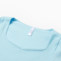 Топ с длинным рукавом MINAKU: SPORTLY; цвет голубой р-р S