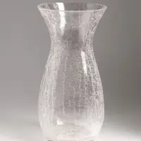 Ваза стекло настольная "Паутинка" изгиб, 25х12,5 см, прозрачный