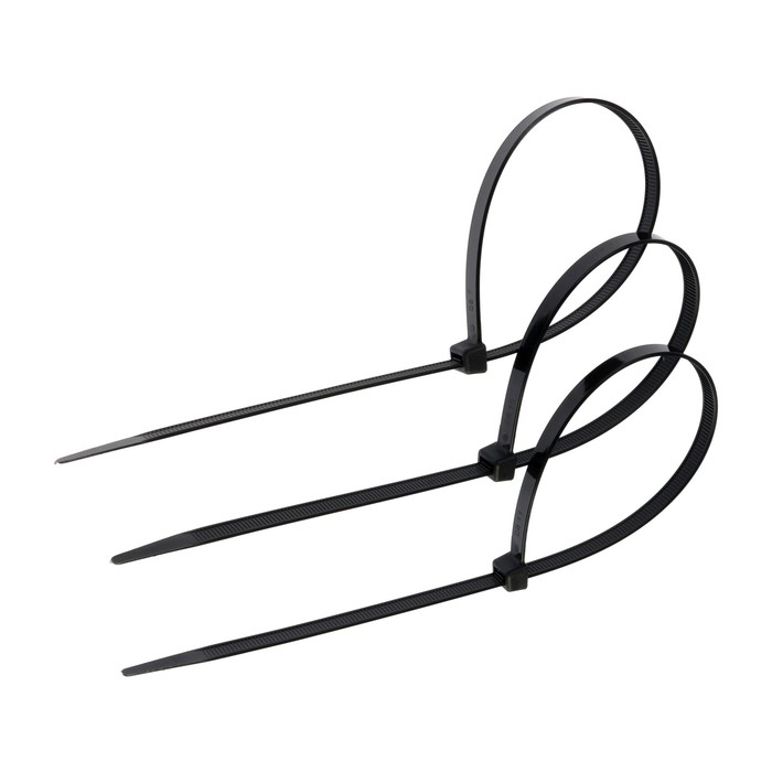 Хомут нейлоновый для стяжки, ТУНДРА, 9х450 мм, черный, 100 шт