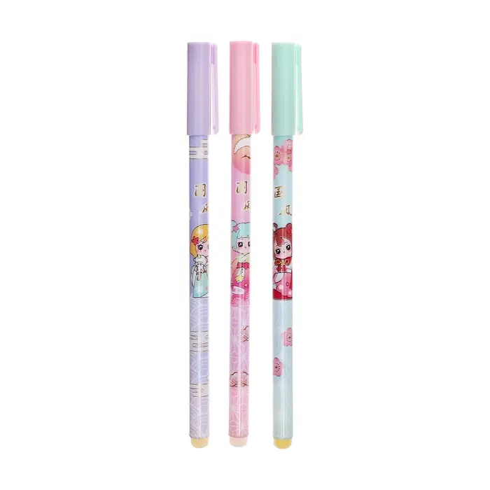 Ручка гелевая 0.35 мм, синий, корпус МИКС, со стираемыми чернилами &laquo;Девочка/Зайка&raquo;