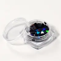 Пайетки для декора &laquo;Сердца&raquo;, чёрный, голографические