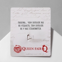 Брошь &laquo;Купидон&raquo; девочка, цвет красно-белый в чернёном серебре