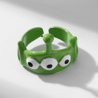 Кольцо «Монстрик» с антенной, цвет зелёный, безразмерное Кольцо «Монстрик» с антенной, цвет зелёный, безразмерное