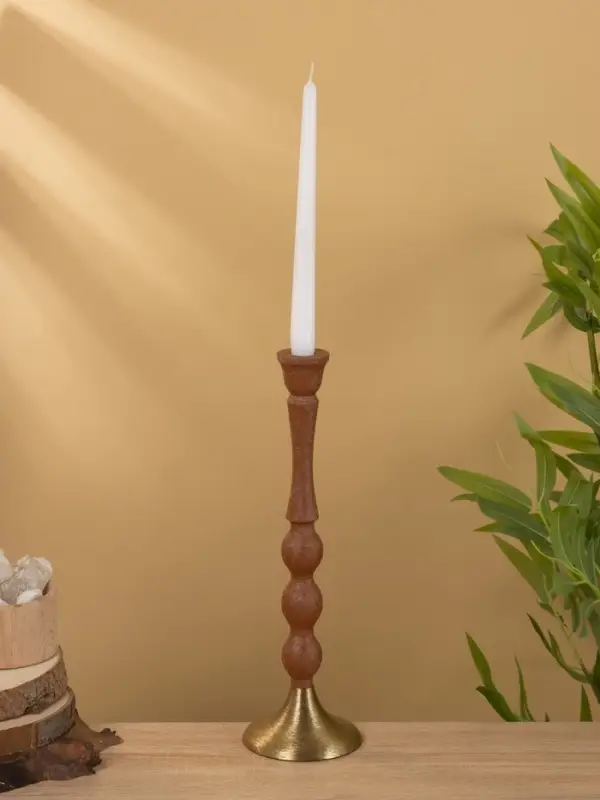 Подсвечник на 1 свечу "Бисквит" 10,5х10,5х34,5 см