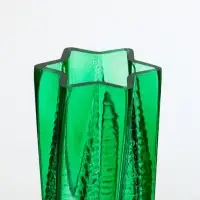 Ваза стекло настольная "Флоранс" 25х11х9 см, зелёный