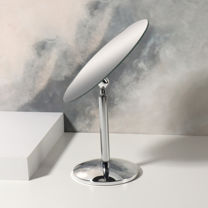 Зеркало настольное «Овал», зеркальная поверхность 13,5 × 17,5 см, цвет серебристый Зеркало настольное «Овал», зеркальная поверхность 13,5 × 17,5 см, цвет серебристый