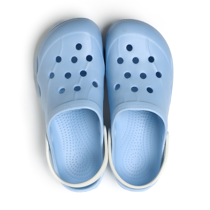 Сабо женские "Ола" цвет голубой/белый, р-р  41