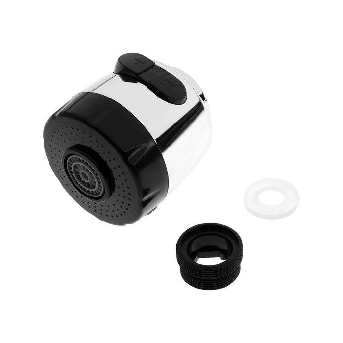 Аэратор ZEIN, с регулировкой потока, 2 режима, клавишный, пластик