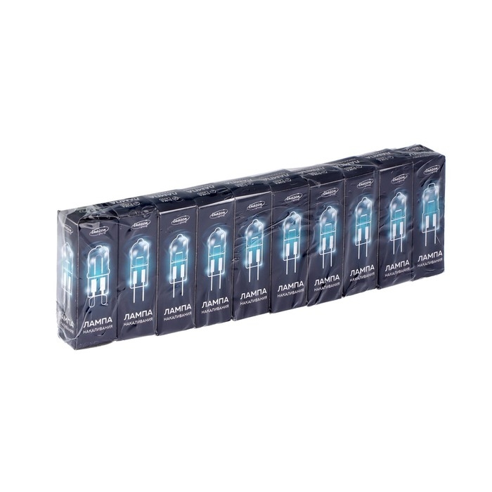 Лампа галогенная Luazon Lighting, G9, 40 Вт, 220 В, набор 10 шт. Лампа галогенная Luazon Lighting, G9, 40 Вт, 220 В, набор 10 шт.