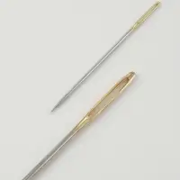 Иглы швейные для вышивания, d=1 / 2 мм, 5 / 7 см, с золотым ушком, 2 шт.