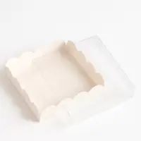 Коробка для печенья, белая, 14&times;10.5&times;2.5 см