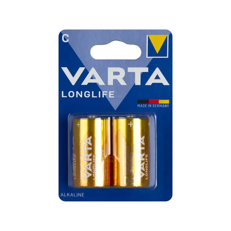 Батарейка Varta LONGLIFE LR14 C BL2 Alkaline 1.5V (4114) (2/20/200)