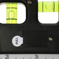 Уровень универсальный 4 в 1 ТУНДРА, лазерный, пузырьковый, рулетка 2.5 м, линейка 150 мм