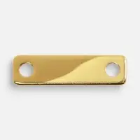 Шильдик металлический Alfa Liten, золотистый глянцевый