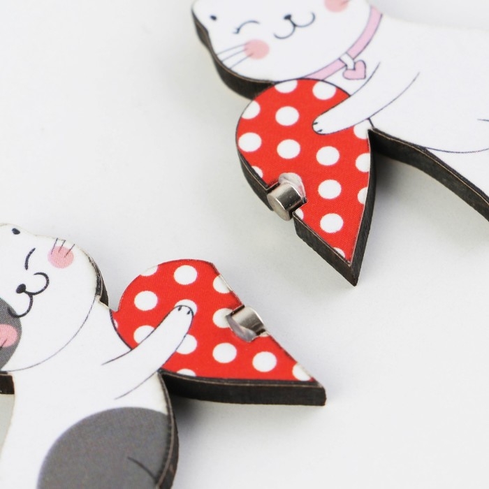 Брелок парный на магните, &laquo;Мур&raquo;, деревянный, 9 х 15 см