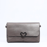 Сумка-клатч на магните, длинный ремень, цвет бронзовый Сумка-клатч на магните, длинный ремень, цвет бронзовый