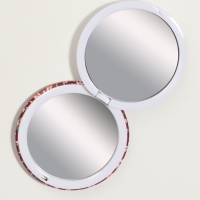 Зеркало складное &laquo;Цветочная поляна&raquo;, d = 7,5 см, с увеличением, цвет МИКС