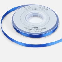 Лента атласная двухсторонняя №0329 6мм*25&plusmn;1м синий TR