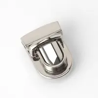 Застёжка для сумки TEIRA, металлическая, 19.5 г, 3.3&times;2.5 см, цвет серебряный