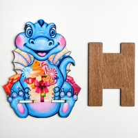 Подставка под телефон "Дракон с подарком", 136 х 107мм