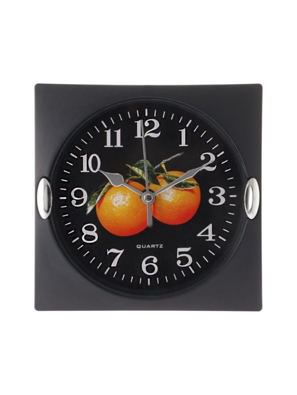 Часы настенные для кухни "Фрукты", для дома и дачи, 15 х 15 см, d-13 см