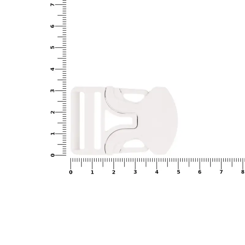 Застежка-пряжка односторонняя Triden, белый