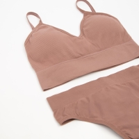 Комплект женский (топ, трусы) цвет кофе, размер 42-44