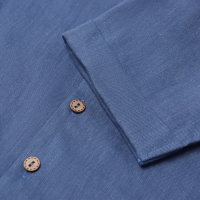 Рубашка для мальчика Крошка Я Linen, р. 86-92, синий
