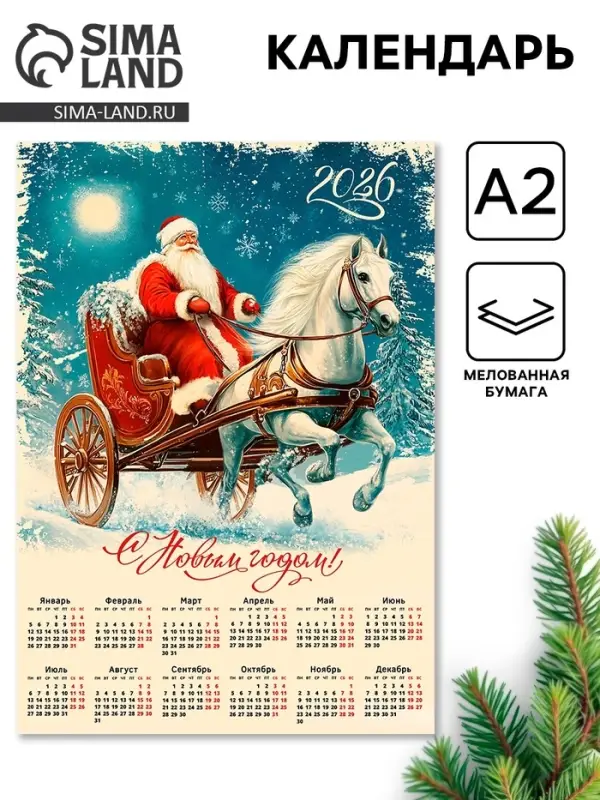 Календарь 2026 &laquo;Винтаж&raquo;, А2