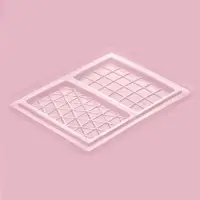 Форма для шоколада &laquo;Плитка&raquo;, пластик, 26.8&times;21&times;1 см, 2 ячейки 17&times;10 см, прозрачная